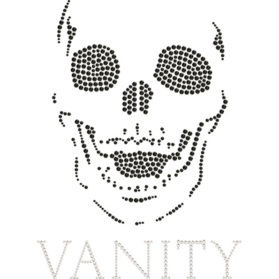 Vanity Skull Rhinestone Transfer